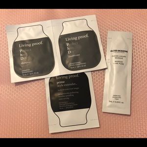 Living Proof and Gloss Moderne Hair Care Samples